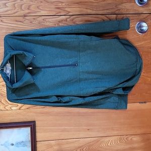 Ginkana green pullover with zipper front Maternity shirt